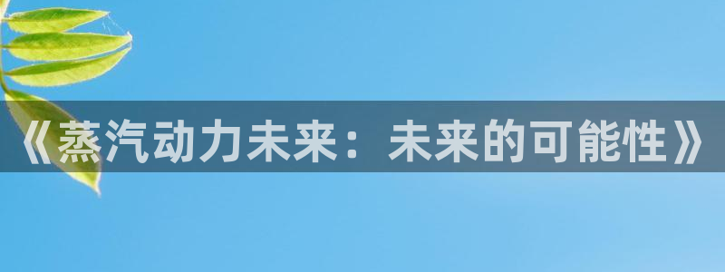 长征娱乐登陆测速：《蒸汽动力未来：未来的可能性》